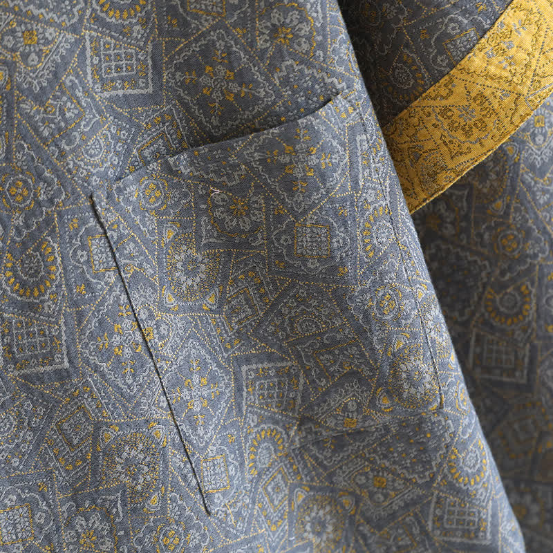 Pigiama unisex con kimono geometrico giapponese - image 5