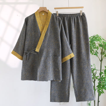 Pigiama unisex con kimono geometrico giapponese - XL - image 0