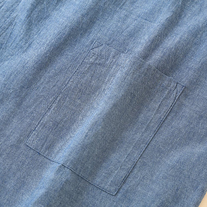Pigiama Kimono Solido con Colletto Geometrico