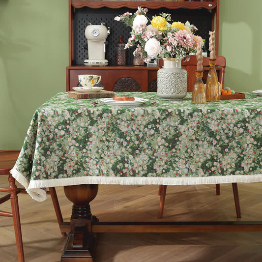 Tovaglia rettangolare rustica jacquard antipiega