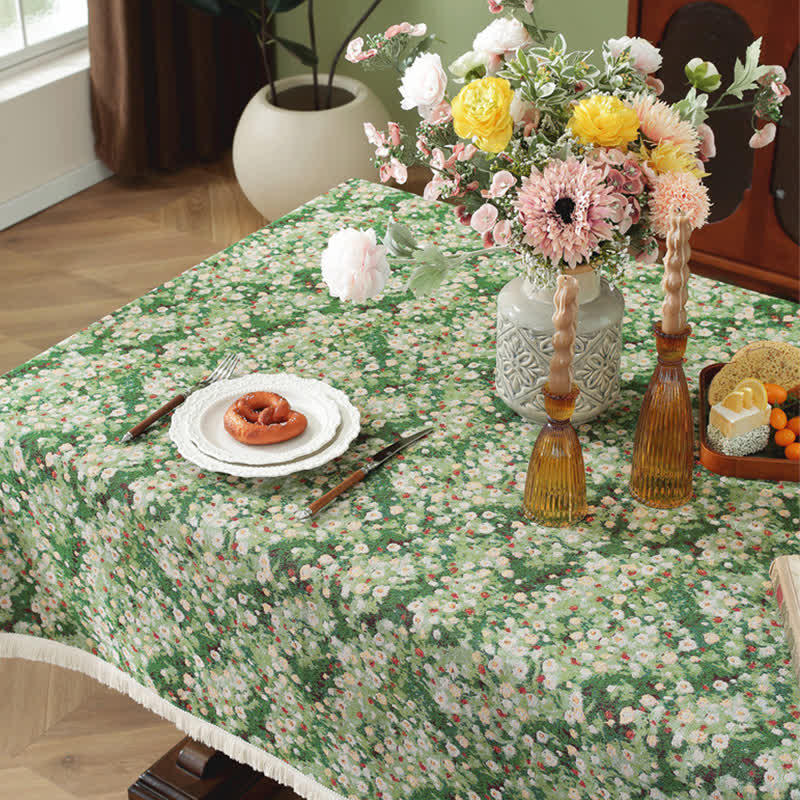 Tovaglia rettangolare rustica jacquard antipiega