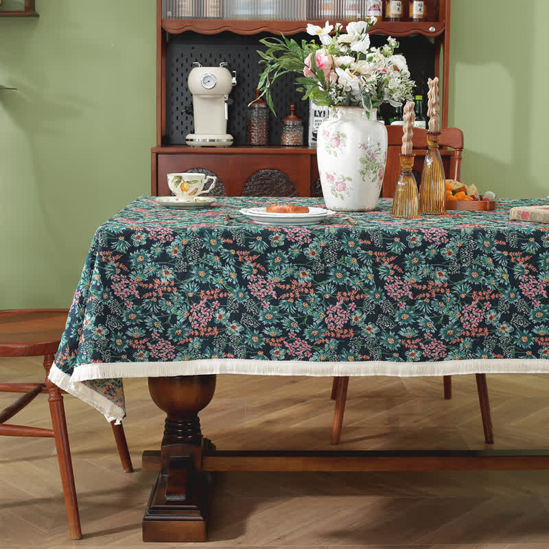 Tovaglia lavabile con nappa di begonia rustica
