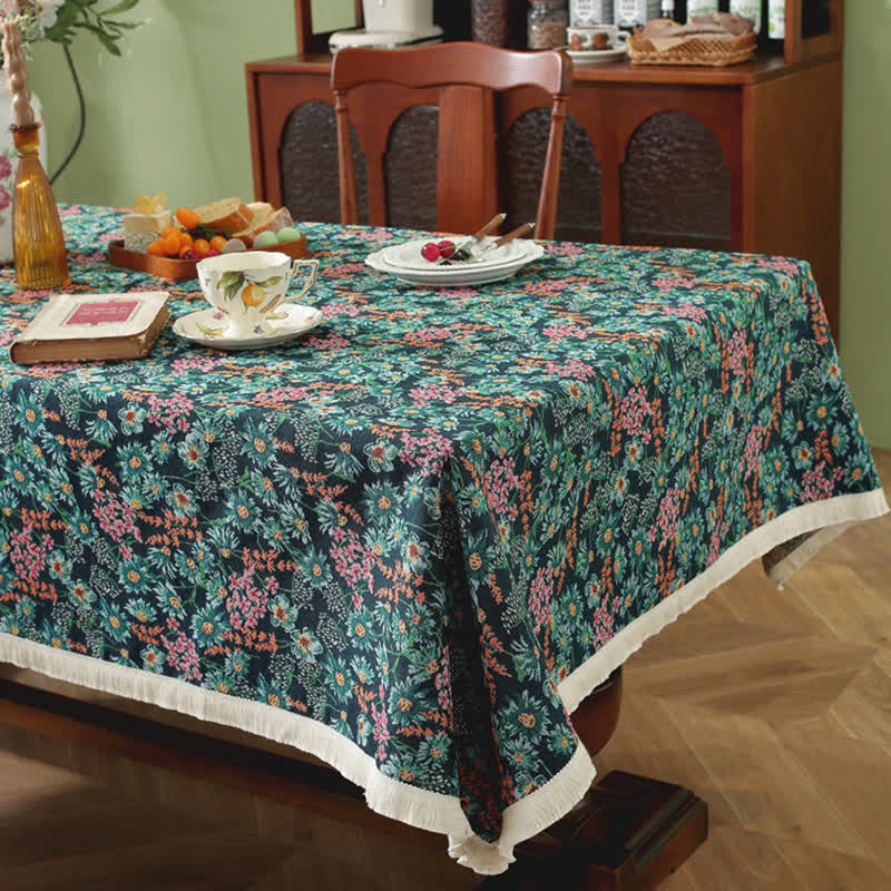 Tovaglia lavabile con nappa di begonia rustica