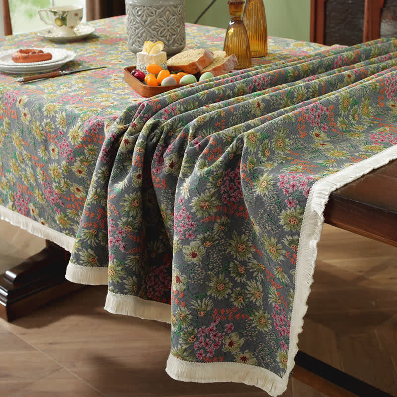 Tovaglia lavabile con nappa di begonia rustica