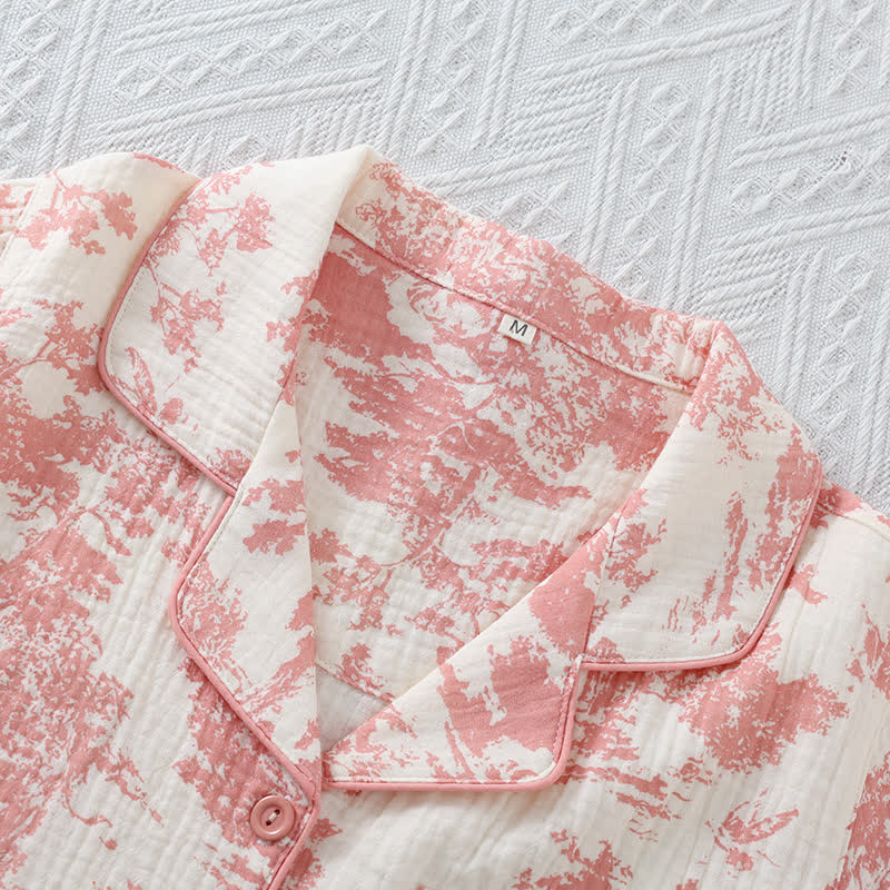Completo da notte in garza di cotone Scenic Toile