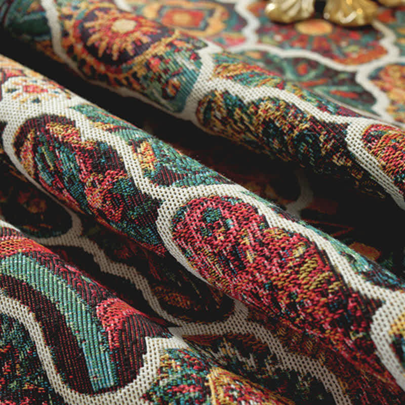 Tovaglia rettangolare con nappa marocchina jacquard