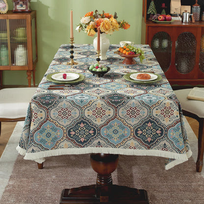 Tovaglia rettangolare antirughe con nappe