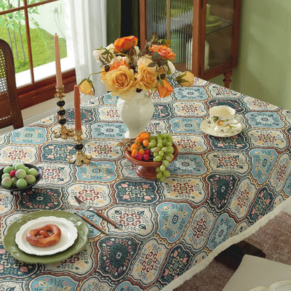 Tovaglia rettangolare antirughe con nappe
