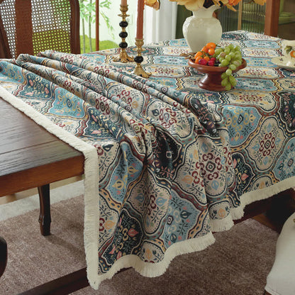 Tovaglia rettangolare antirughe con nappe