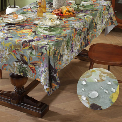 Tovaglia impermeabile con pittura a olio pastorale