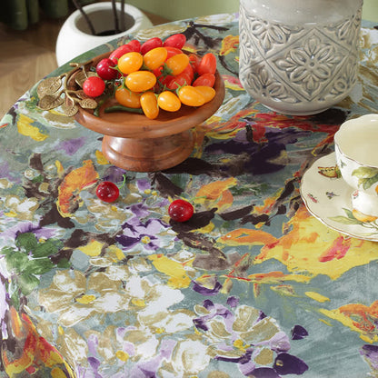 Tovaglia impermeabile con pittura a olio pastorale