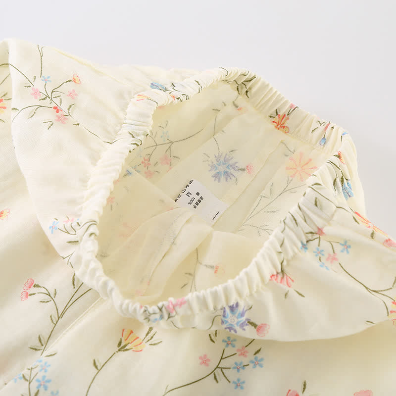 Vestaglia da casa in kimono di garza di cotone floreale