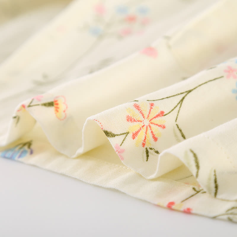 Vestaglia da casa in kimono di garza di cotone floreale