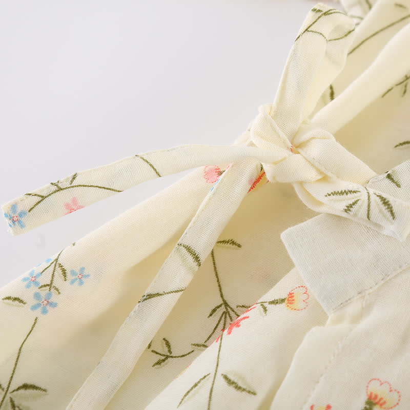 Vestaglia da casa in kimono di garza di cotone floreale