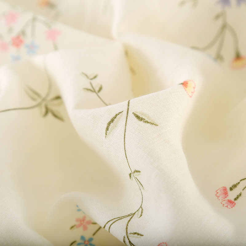Vestaglia da casa in kimono di garza di cotone floreale