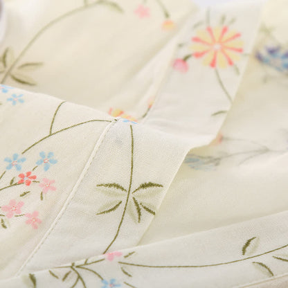 Vestaglia da casa in kimono di garza di cotone floreale