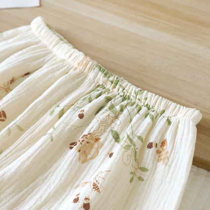 Set pigiama in cotone con stampa di farfalle e foglie - image 8