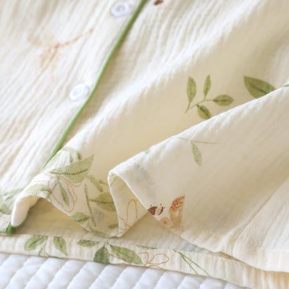 Set pigiama in cotone con stampa di farfalle e foglie - image 7