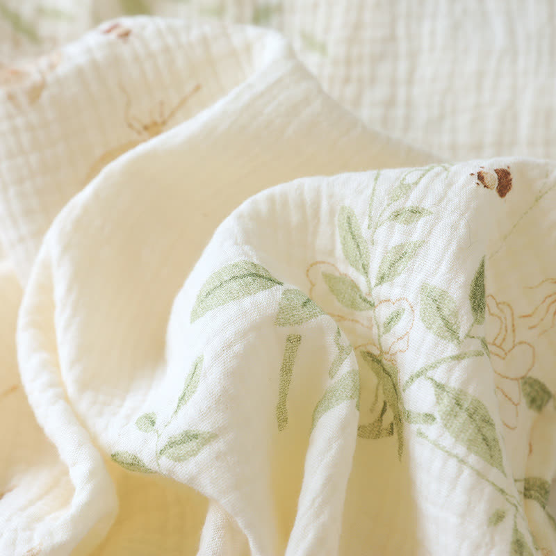 Set pigiama in cotone con stampa di farfalle e foglie - image 11