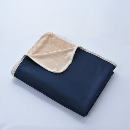 Coperta reversibile in pile e seta ghiacciata