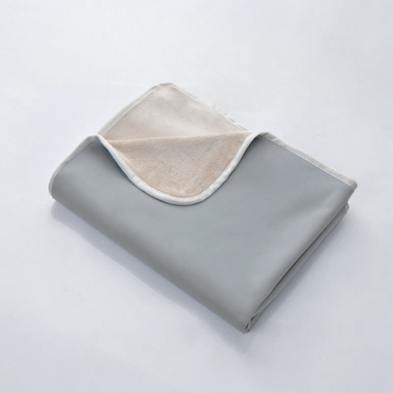 Coperta reversibile in pile e seta ghiacciata