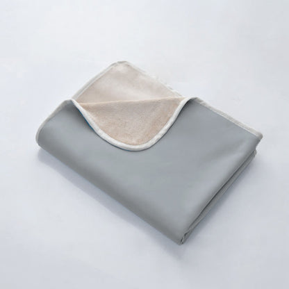 Coperta reversibile in pile e seta ghiacciata
