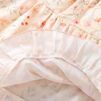 Pigiama con pantaloncini a canotta in cotone floreale