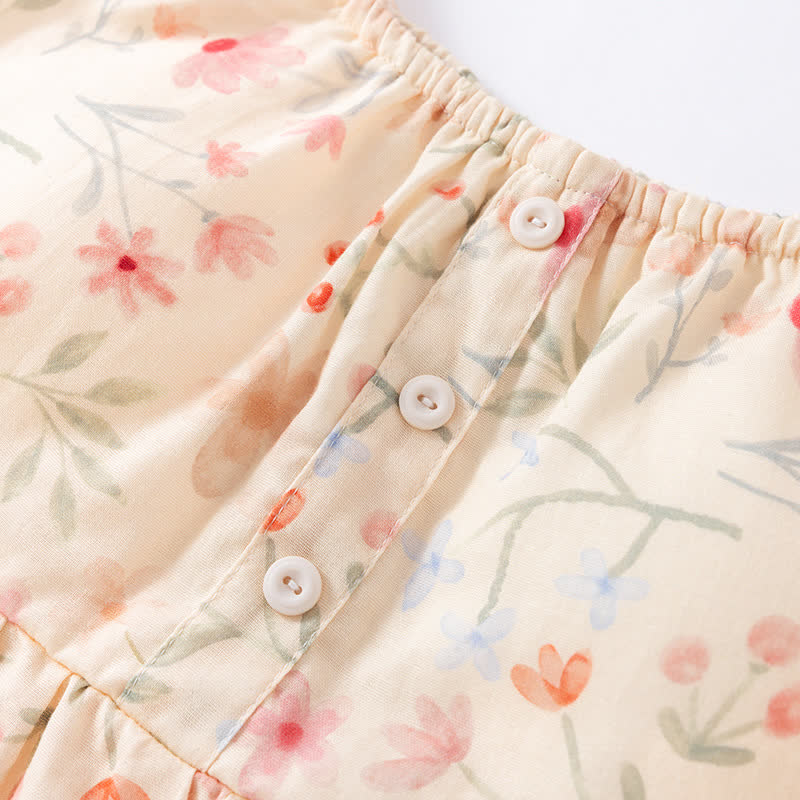 Pigiama con pantaloncini a canotta in cotone floreale