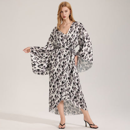 Kimono con stampa leopardata nera - Taglia unica - image 0