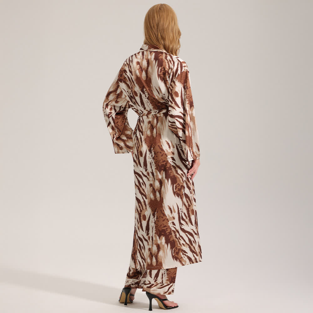 Kimono moderno con stampa leopardata