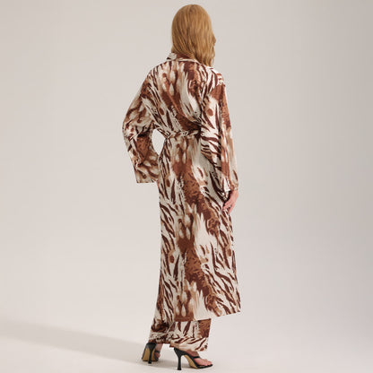 Kimono moderno con stampa leopardata