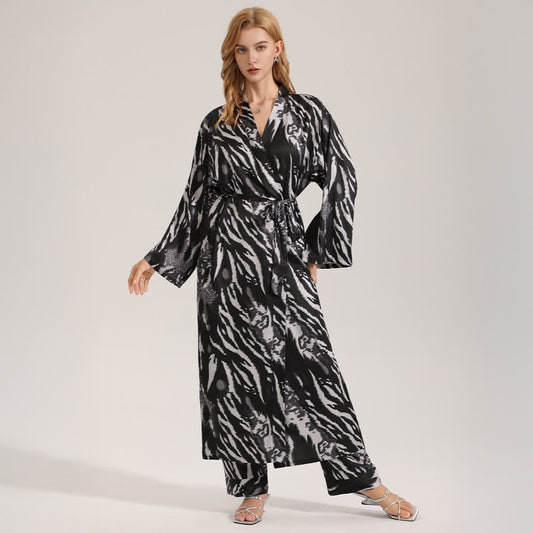 Kimono moderno con stampa leopardata