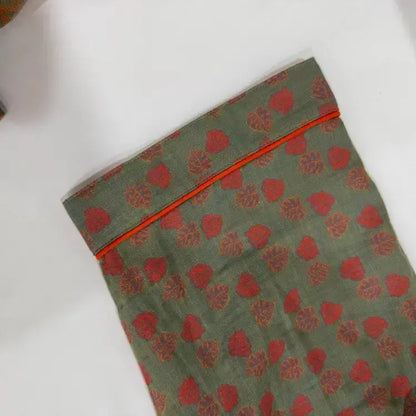 Kimono in cotone con stampa monstera arancione