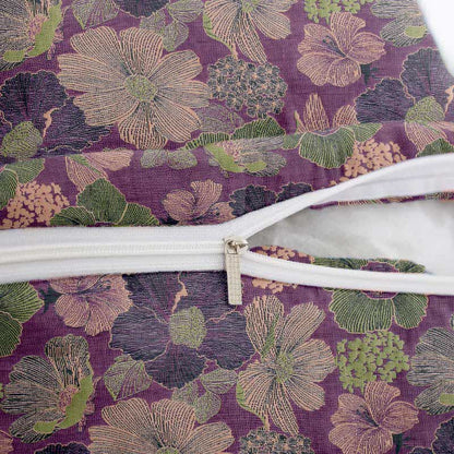 Federe quadrate in jacquard di cotone con fiori di pesco (2 pezzi) - image 3