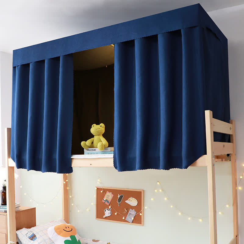 Tenda oscurante in cotone e lino per letto del dormitorio - Blu navy - 2 tende oscuranti - 150cm x200cm x 2 - image 1