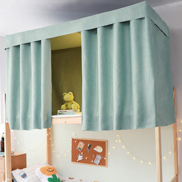 Tenda oscurante in cotone e lino per letto del dormitorio - Verde chiaro - 2 tende oscuranti - 150cm x200cm x 2 - image 0