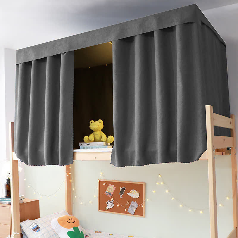 Tenda oscurante in cotone e lino per letto del dormitorio - Grigio scuro - 2 tende oscuranti - 150cm x200cm x 2 - image 4
