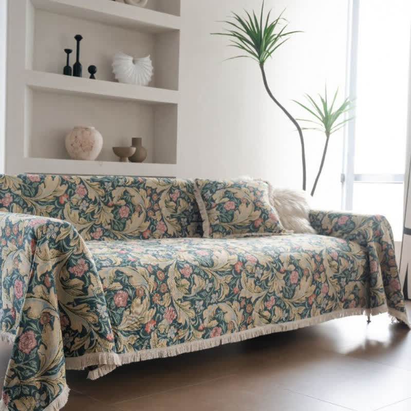 Copridivano in arazzo Jacquard Carnation