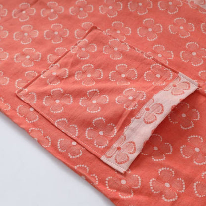 Kimono in garza di cotone con motivo a quadrifoglio