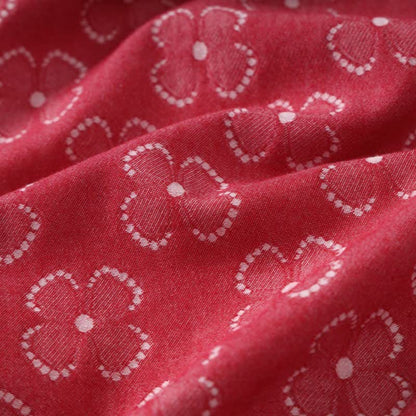 Kimono in garza di cotone con motivo a quadrifoglio