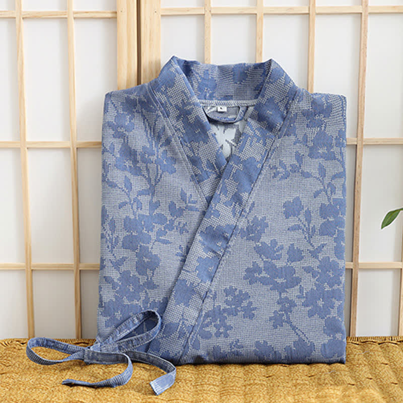 Kimono floreale sottile con tasca - image 5