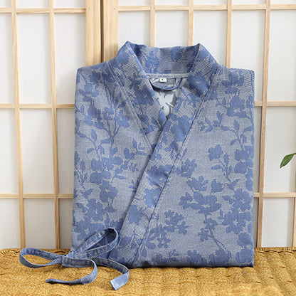 Kimono floreale sottile con tasca - image 5