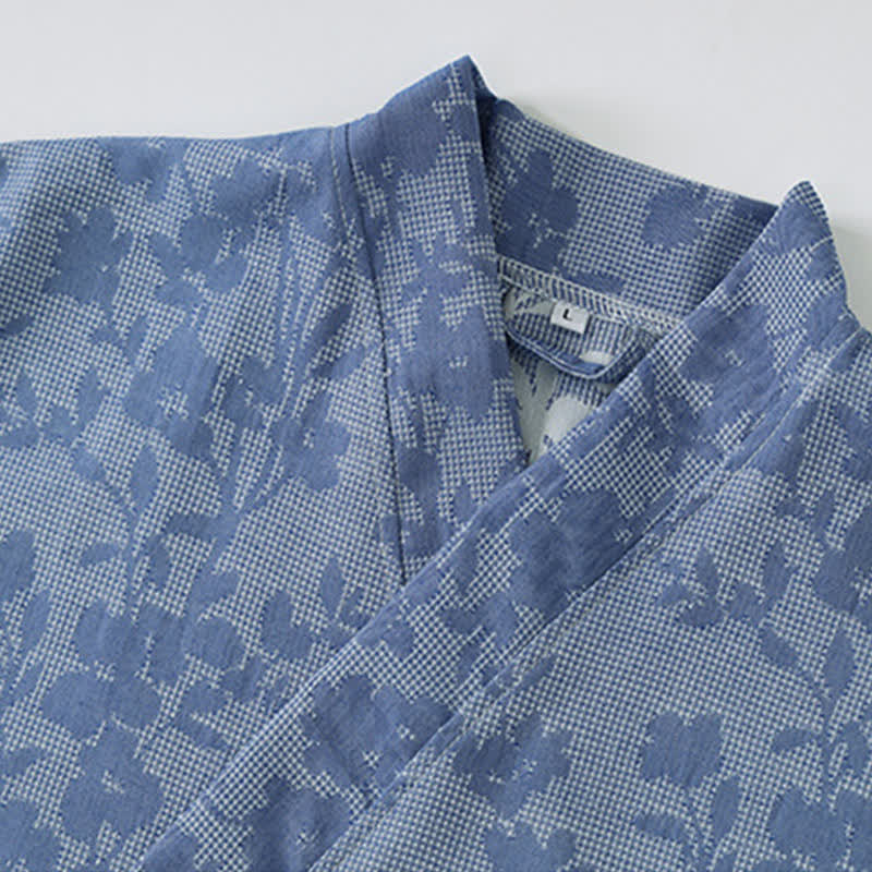 Kimono floreale sottile con tasca - image 6