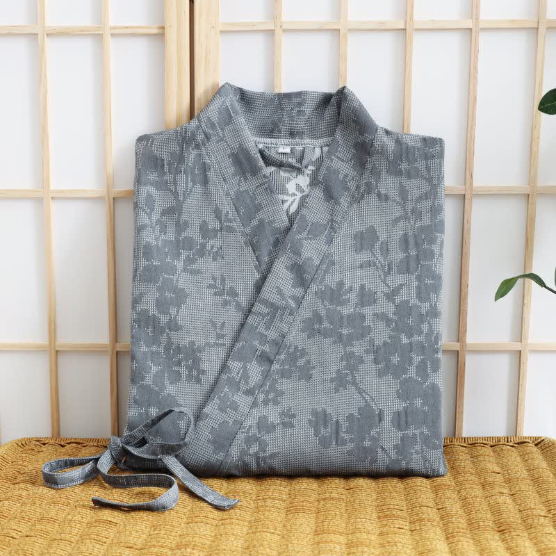Kimono floreale sottile con tasca - image 3