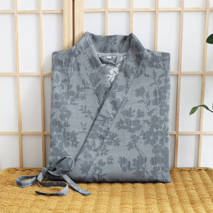 Kimono floreale sottile con tasca - image 3