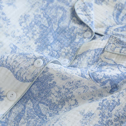 Completo da casa in cotone con stampa Tiger Tree
