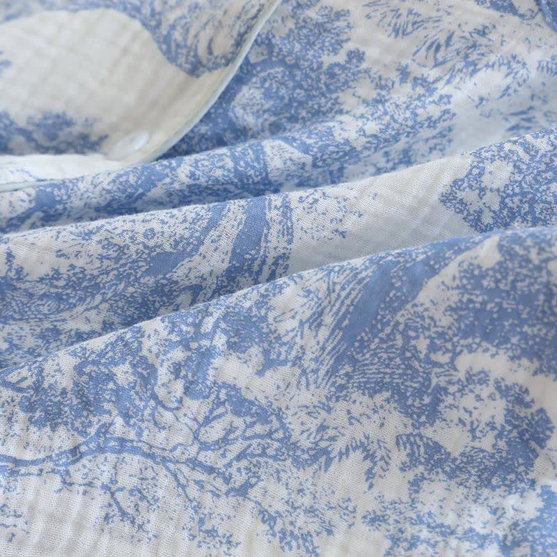 Completo da casa in cotone con stampa Tiger Tree