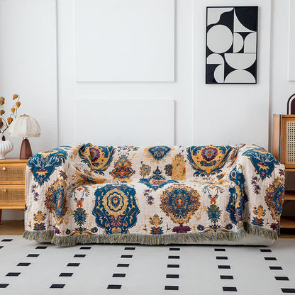 Trapunta in garza di cotone con stampa tribale boho