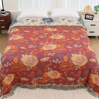 Trapunta reversibile in garza di puro cotone Lotus