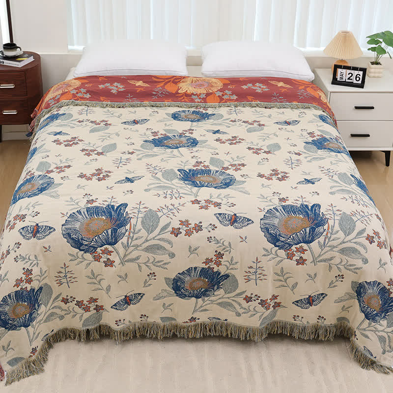Trapunta reversibile in garza di puro cotone Lotus